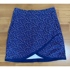 Peter Millar Golf Skort Geo Floral Print Size Small Blue Polyester Skirt Shorts